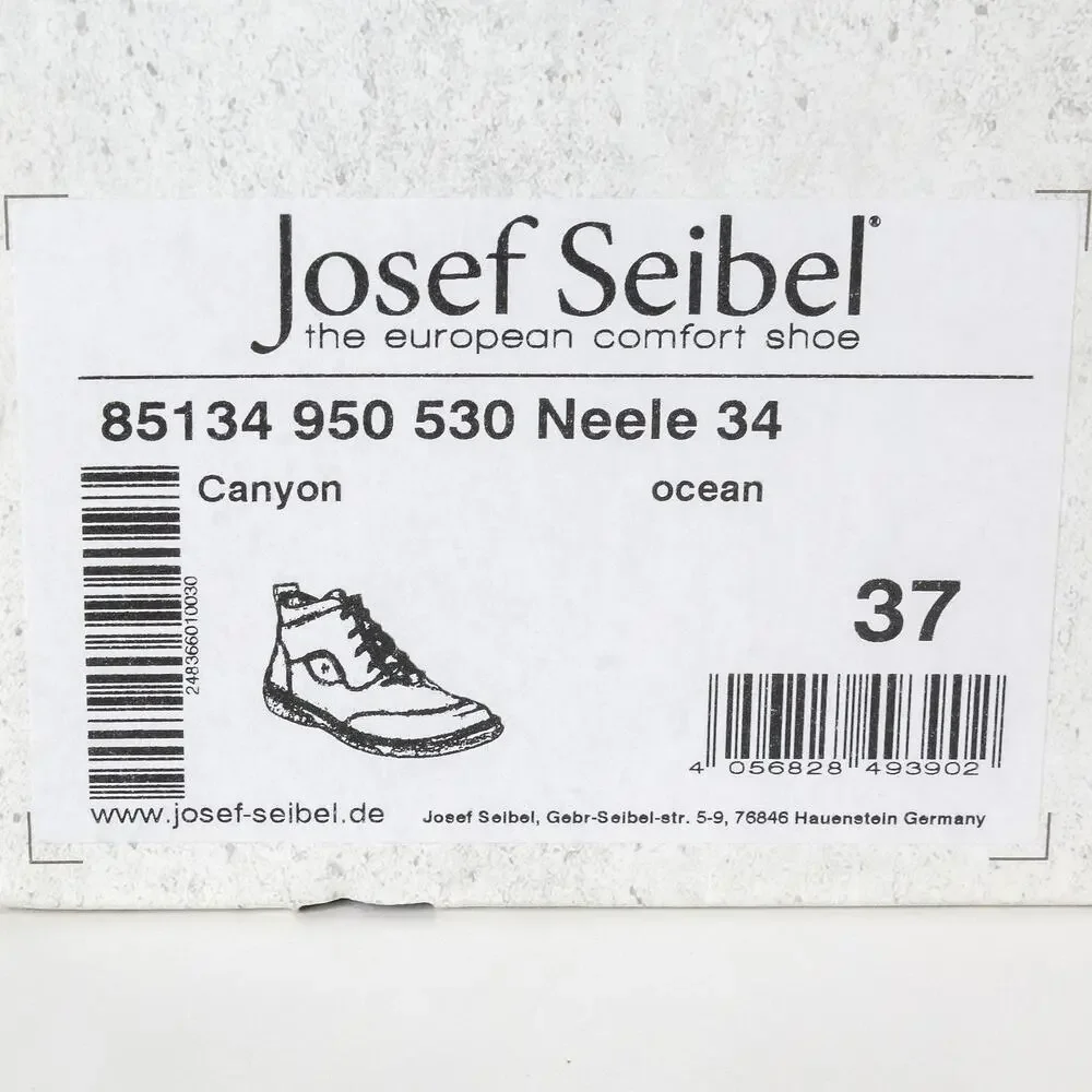 Josef Seibel Neele 34 Women's Ankle Boots EU 37 US 6.5-7 Blue Leather Comfort
